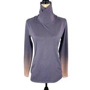 CALIA by Carrie Underwood Purple Ombre Turtleneck Workout Sweater